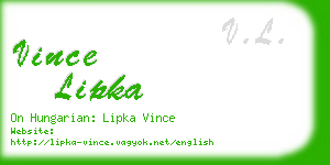 vince lipka business card